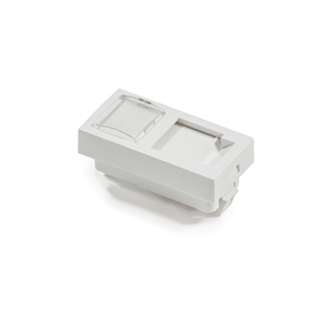 Keline, zásuvka Modulo 45  1xRJ45 cat.6 STP TL 22,5x45mm bílá s roletkou 501220-1-C6S-TL