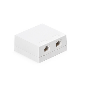 Keline, zásuvka Kompakt Box  2xRJ45 Cat.6 UTP WH na omítku bílá KE-SMB02-C6U-WH