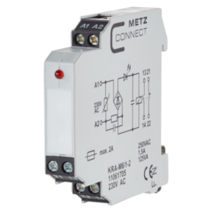 Metz, KRA-M61-2, 1 normally open contact, 1 normally closed contact, 230 V AC