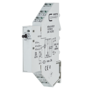 Metz, KRA-S-F8/21, 1 changeover contact (SPST), 24 V AC/DC