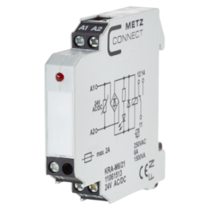 Metz, KRA-M6/21, 1 changeover contact, 24 V AC/DC