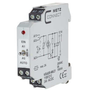 Metz, KRA-S-M6/21, 1 changeover contacts, 24 V AC/DC