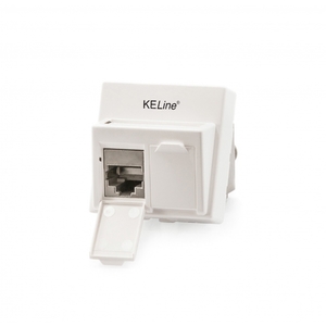 Keline, antibakteriální zásuvka Modulo 45  2xRJ45 cat.6A EA STP 45x45mm