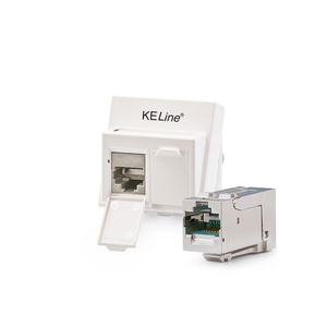 Keline, antibakteriální zásuvka Modulo 45  2xRJ45 cat.6A ISO HD STP 45x45mm
