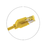 Keline, 10G patch kabel Cat.6A STP LSOH žlutý KEL-C6A-P-xxx-YE