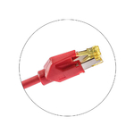 Keline, 10G patch kabel Cat.6A STP LSOH červený KEL-C6A-P-xxx-RD