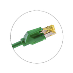 Keline, 10G patch kabel Cat.6A STP LSOH zelený KEL-C6A-P-xxx-GN