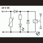 Metz, KRA-M4/1, 1 normally open contact (SPST-NO), 24 V DC