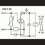 Metz, KRA-M6/1-1, 2 normally open contacts, 230 V AC