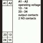 Metz, KRA-M6/1-1, 2 normally open contacts, 24 V AC/DC