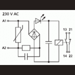 Metz, KRA-M61-2, 1 normally open contact, 1 normally closed contact, 230 V AC