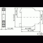 Metz, KRA-M6/1-2, 1 normally open contact, 1 normally closed contact, 24 V AC/DC