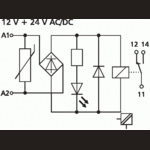 Metz, KRA-M6/21, 1 changeover contact, 24 V AC/DC