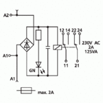 Metz, KRA-F10/21-21, 2 changeover contact (DPST), 24 V AC/DC