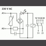 Metz, KRA-M8/21-21, 2 changeover contacts, 230 V AC