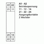 Metz, KRA-M8/21-21, 2 changeover contacts, 24 V DC
