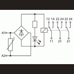 Metz, KRA-S12/21-21-21, 3 changeover contacts, 24 V AC/DC