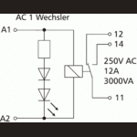 Metz, RM21, 1 changeover contact, 24 V AC