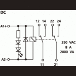 Metz, RM3, 2 changeover contacts, 24 V DC