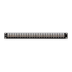 Keline, patch panel 24xRJ45 Cat.5E UTP 1U černý