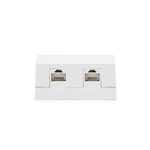 Keline, zásuvka Kompakt Box  2xRJ45 Cat.6 UTP WH na omítku bílá KE-SMB02-C6U-WH