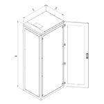 Stojanový rozvaděč RIE s krytím IP 54, šířka 600 mm, hloubka 1000 mm RIE-xx-A61-CCY-A1