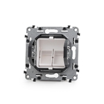 Keline, zásuvka Legrand Valena<sup>TM</sup> Life pro 2xRJ45 cat.6<sub>A</sub> ISO STP  45x45mm bílá