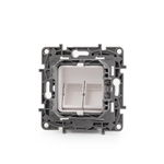 Keline, zásuvka Legrand Niloe<sup>TM</sup> pro 2xRJ45 cat.6<sub>A</sub> ISO STP 45x45mm bílá