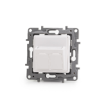 Keline, zásuvka Legrand Niloe<sup>TM</sup> pro 2xRJ45 cat.6<sub>A</sub> ISO STP 45x45mm bílá