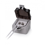 Keline, zásuvka IP66 pro 2xRJ45 cat.6<sub>A</sub> ISO HD STP na omítku
