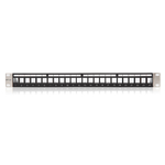 Keline, modulární patch panel neosazený pro 24xRJ45 1U černý