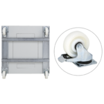 Kolečka s vyztužujícím rámem pro RDA nosnost 1900 kg