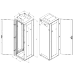 Triton, Stojanový 19” rozvaděč kompaktní RMA, šířka 800 mm, hloubka 600 mm