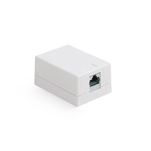 Keline, zásuvka Kompakt Box  1xRJ45 Cat.6 STP TL na omítku bílá KE-SMB01-C6S-TL
