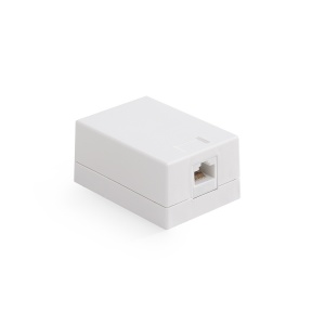 Keline, zásuvka Kompakt Box  1xRJ45 Cat.5E UTP WH na omítku bílá KE-SMB01-C5U-WH