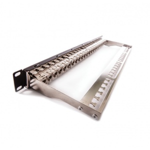 Keline, patch panel MODULO 24xRJ45 Cat.6 STP 1U černý - beznástrojový