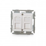 Keline, adaptér do rámečků Legrand Valena pro zásuvky Modulo 45 2xRJ45 Cat.6 STP TL 601150-2-C6S-TL
