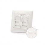 Keline, adaptér do rámečků Legrand Valena pro zásuvky Modulo 45 2xRJ45 Cat.6 UTP TL 601150-2-C6U-TL