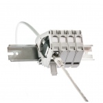 Keline, zásuvka na DIN lištu  1xRJ45 Cat.6 UTP TL šedá HN-DIN1-C6U-TL