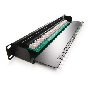 Keline, patch panel KOMPAKT 25xRJ45 Cat.3 UTP 1U černý