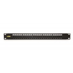 Keline, patch panel KOMPAKT 25xRJ45 Cat.3 UTP 1U černý