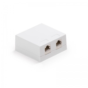 Keline, zásuvka Kompakt Box pro 2xRJ45 na omítku bílá KE-SMB02-W