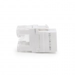 Keline, keystone modul 1xRJ45 Cat.6 UTP bílý KEJ-C6-U-WH