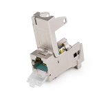 Keline, 10G HD keystone modul 1xRJ45 Cat.6A ISO STP - beznástrojový KEJ-C6A-S-HD