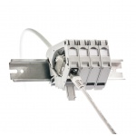 Keline, zásuvka na DIN lištu  1xRJ45 Cat.6A ISO HD STP šedá HN-DIN1-C6A-S-HD