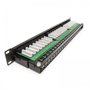 Keline, HD patch panel KOMPAKT 48xRJ45 Cat.5E UTP 1U černý