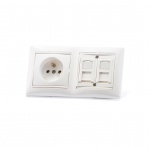 Keline, adaptér do rámečků Legrand Valena pro zásuvky Modulo 45 2xRJ45 Cat.5E UTP TL 601150-2-C5U-TL
